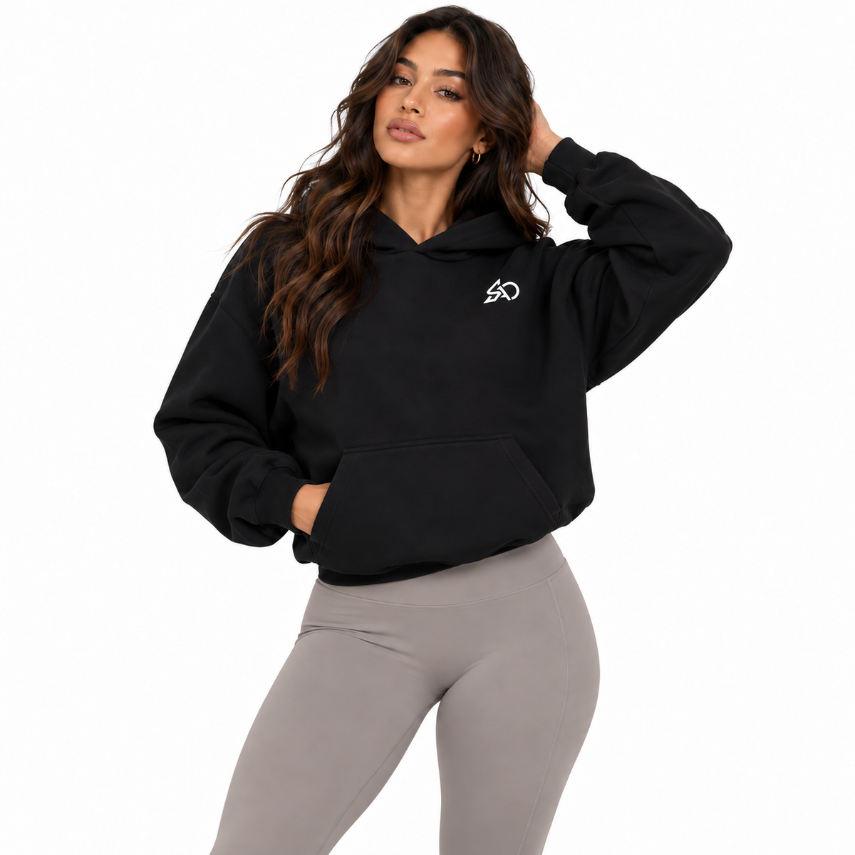 Color: Black | Model Front