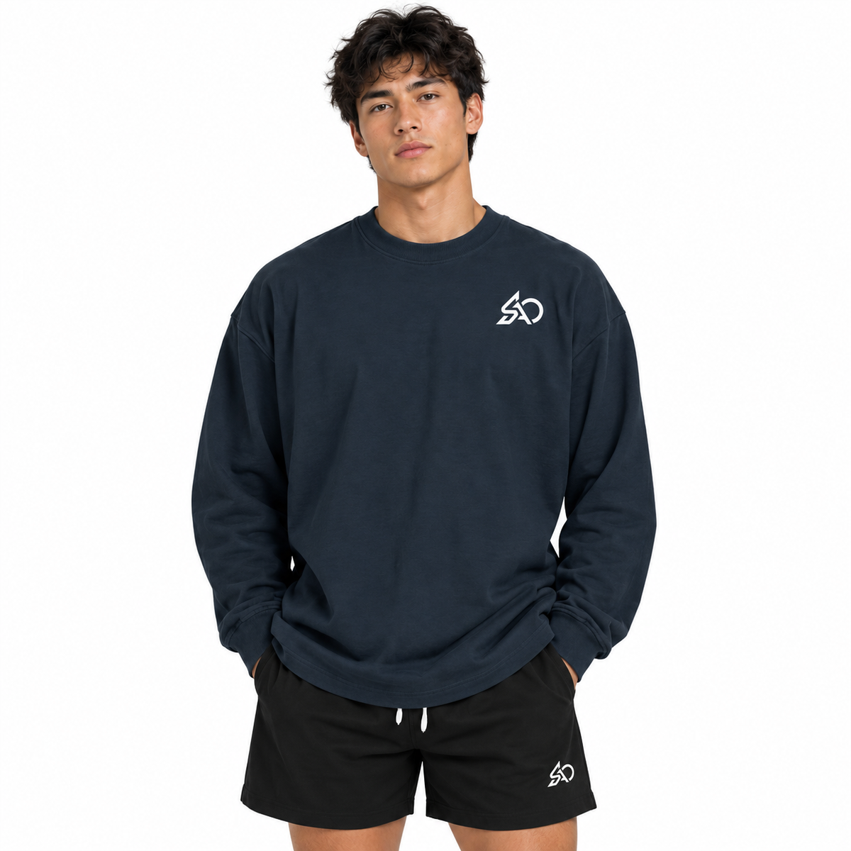 Color: Navy | Model Front View