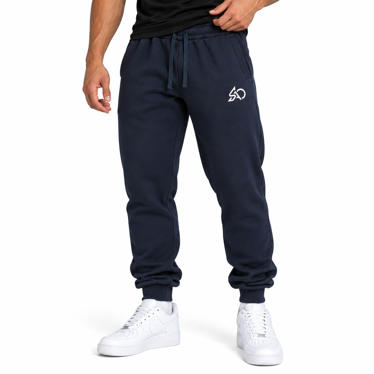 Color: Navy Blue | Model Front Close Up